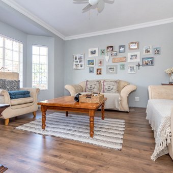 Beautiful laminate installation throughout a warm and cozy Home in Erasmus Kloof.